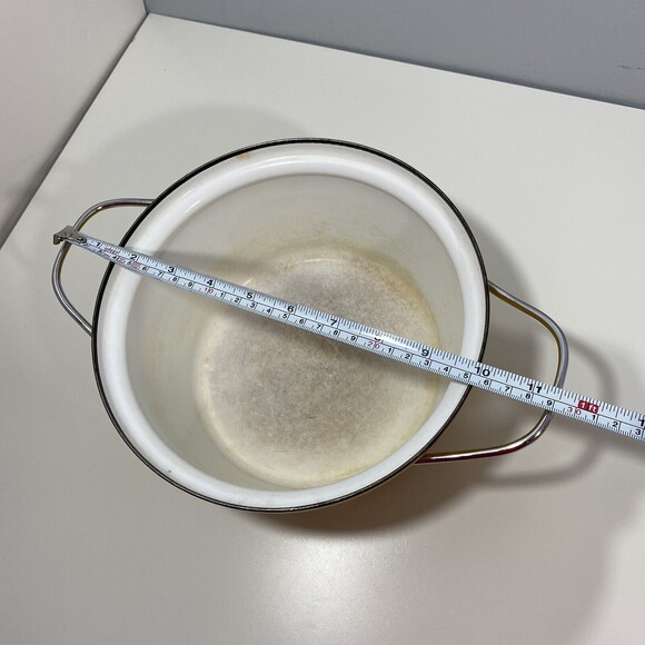 Vintage MCM Cathrineholm 8.5" Pot With Lid Lotus Yellow Norway, See Measurements - Picture 7 of 9